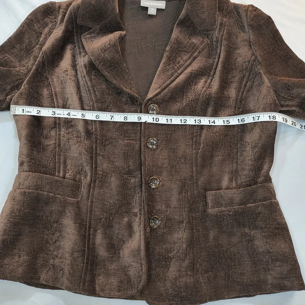 Croft And Barrow Women's Brown Blazer Jacket , Size 10
